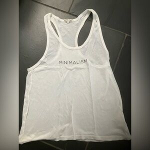 “Minimalism” white tank top size small by future state